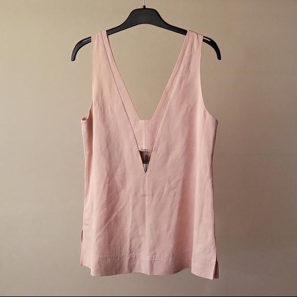 Reiss Emi Top with Cut Out Detail in Nude Pink - Picture 8 of 15
